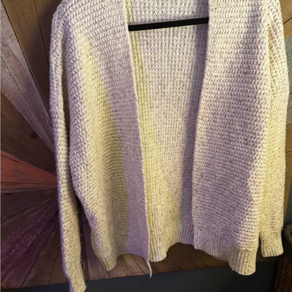 Pinch Women's Knit Sweater Open Cardigan Size Small Tan/Off White - Picture 2 of 4